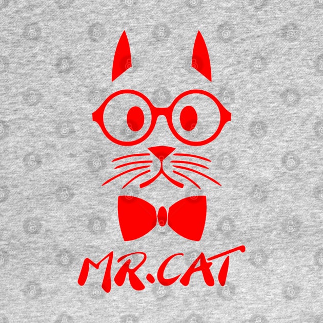 Red Mr Cat by anbartshirts